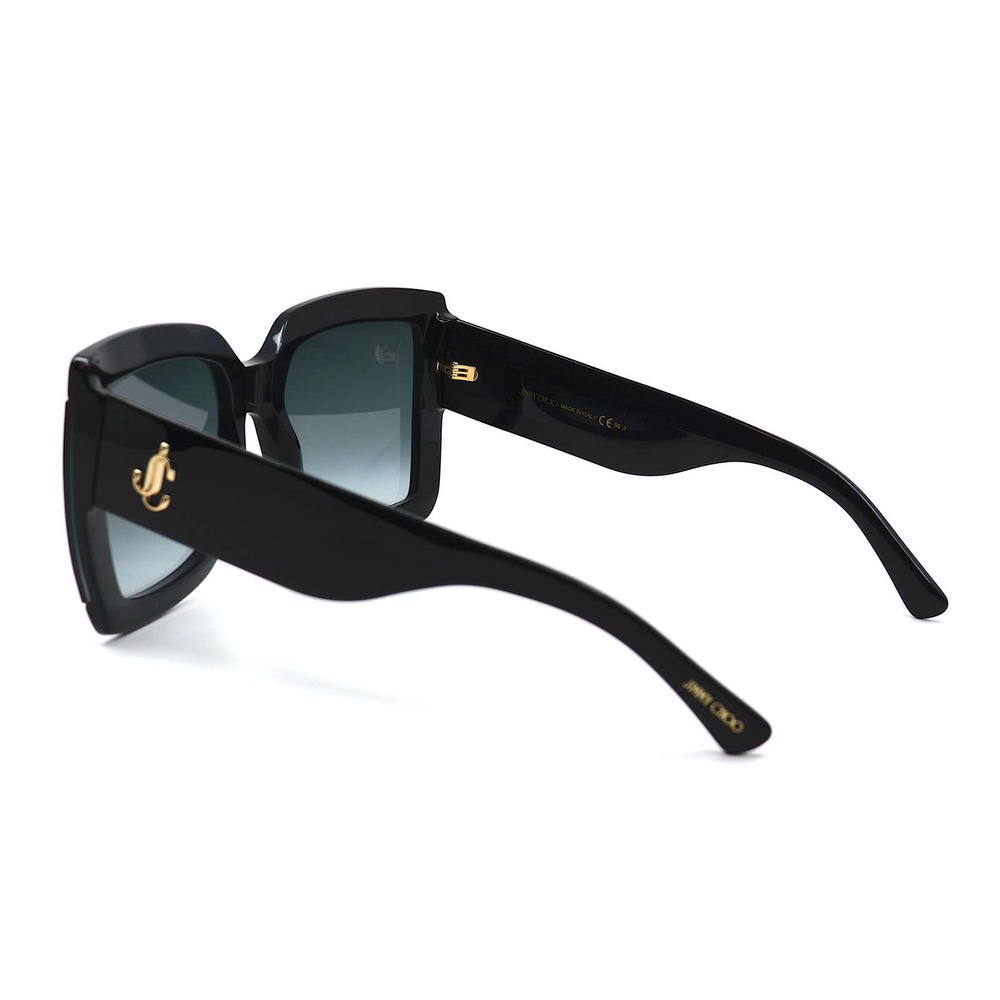 NEW JIMMY CHOO RENEE/S 807 BLACK GREY GRADIENT AUTHENTIC SUNGLASSES W/CHAIN - Picture 5 of 14